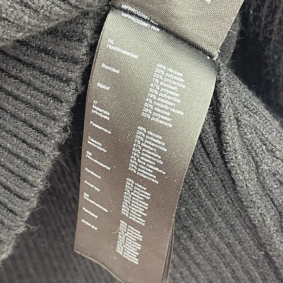 Maje Rimosala Rib-Knit Mini Dress Banded waist Black Size 8 NWT - Picture 7 of 10